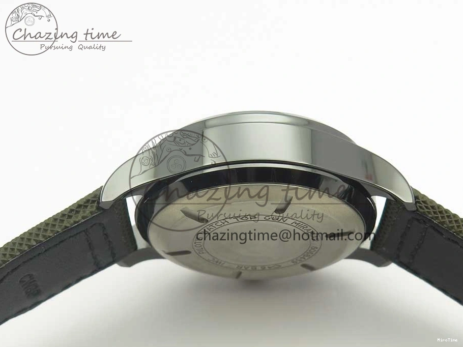 MIROTIME 0821 Classic PILOT IW389001 ZF 1:1 Best Edition Ceramic Case Green Dial on Green Nylon Strap A7750 (Function Same As Genuine) 7160